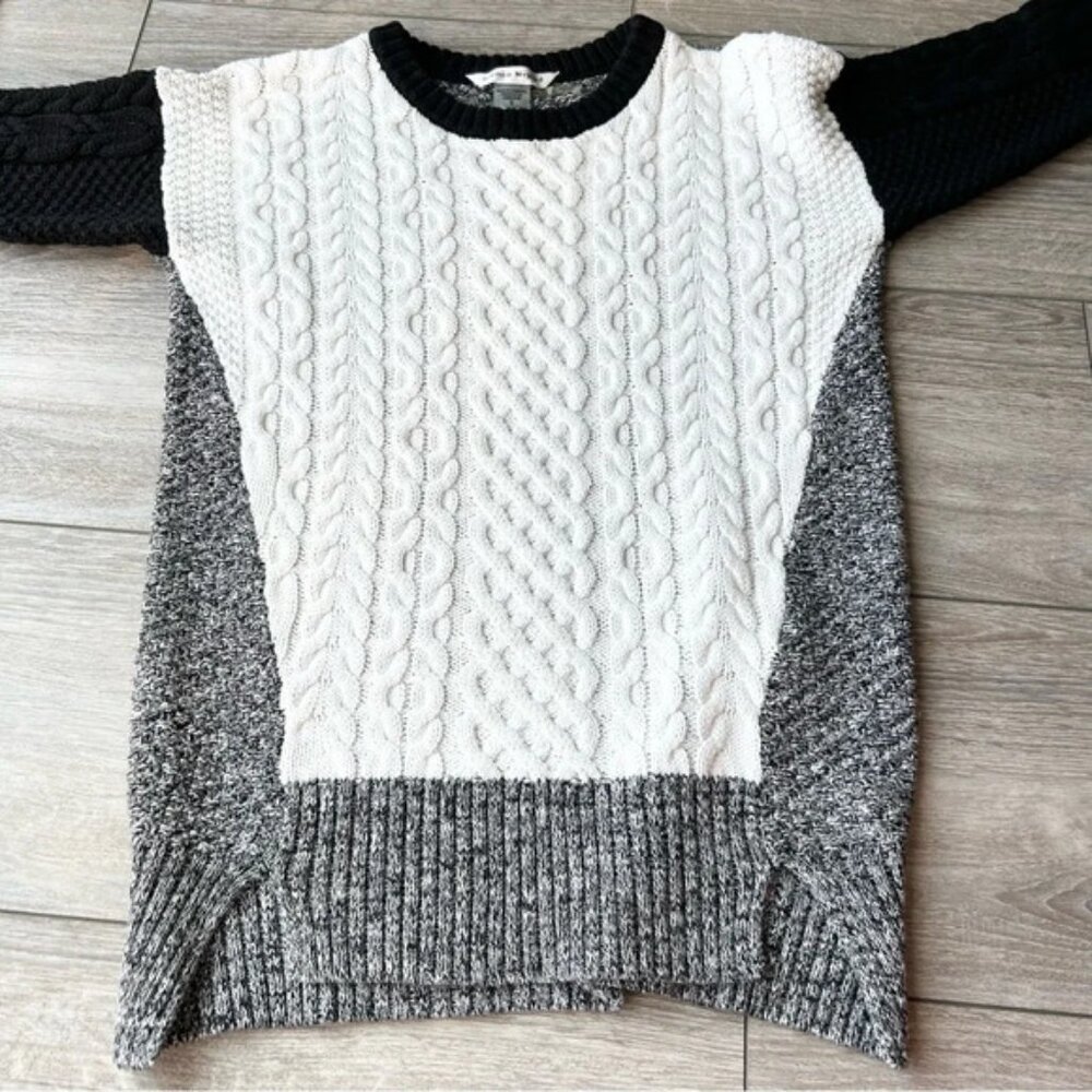 Bianca Nygard Cable Knit Patchwork Pullover Sweat… - image 8